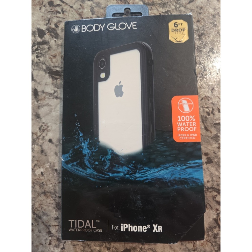 Body Glove Tidal Waterproof Case for iPhone XR Black Clear - New